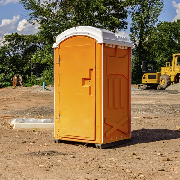 how often are the portable restrooms cleaned and serviced during a rental period in Peterstown